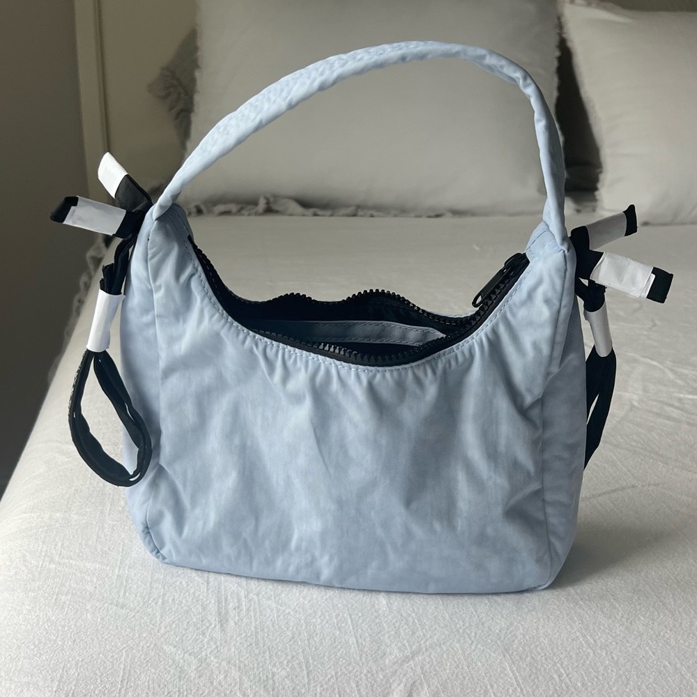 NWT BAGGU x Sandy Liang Mini Bow Bag in Powder Blue